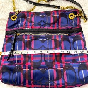 COACH like new! colorful fabric tote shoulder bag.
